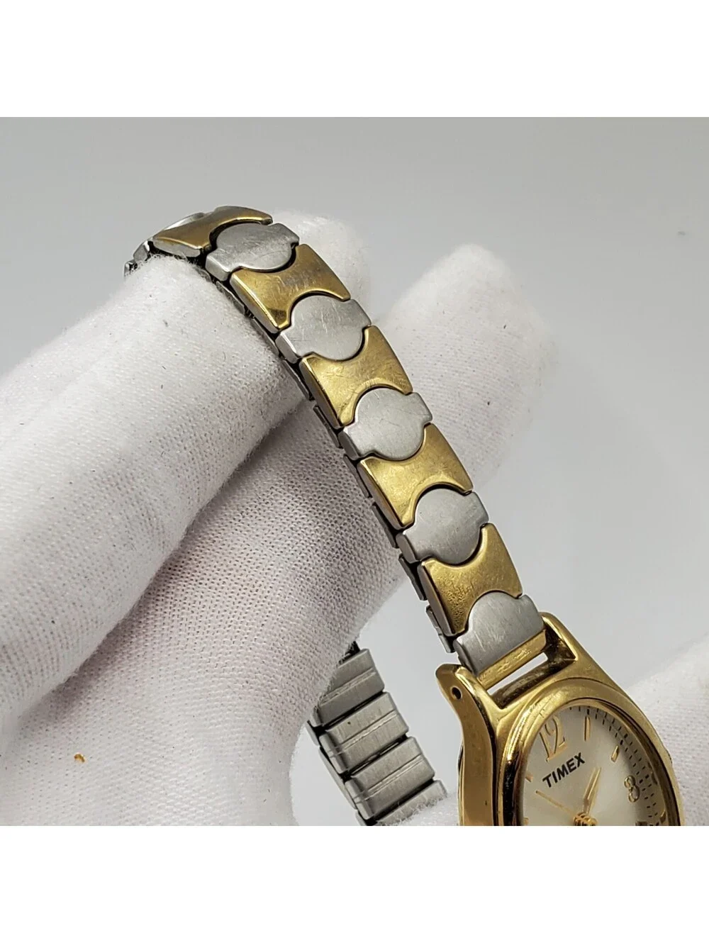 Timex Quartz Cavatina Womens Watch Two-Tone 21mm New Battery
